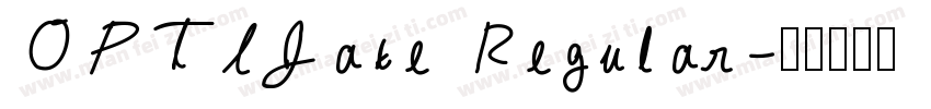 OPTIJake Regular字体转换